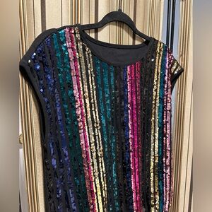 Sequin short sleeve top